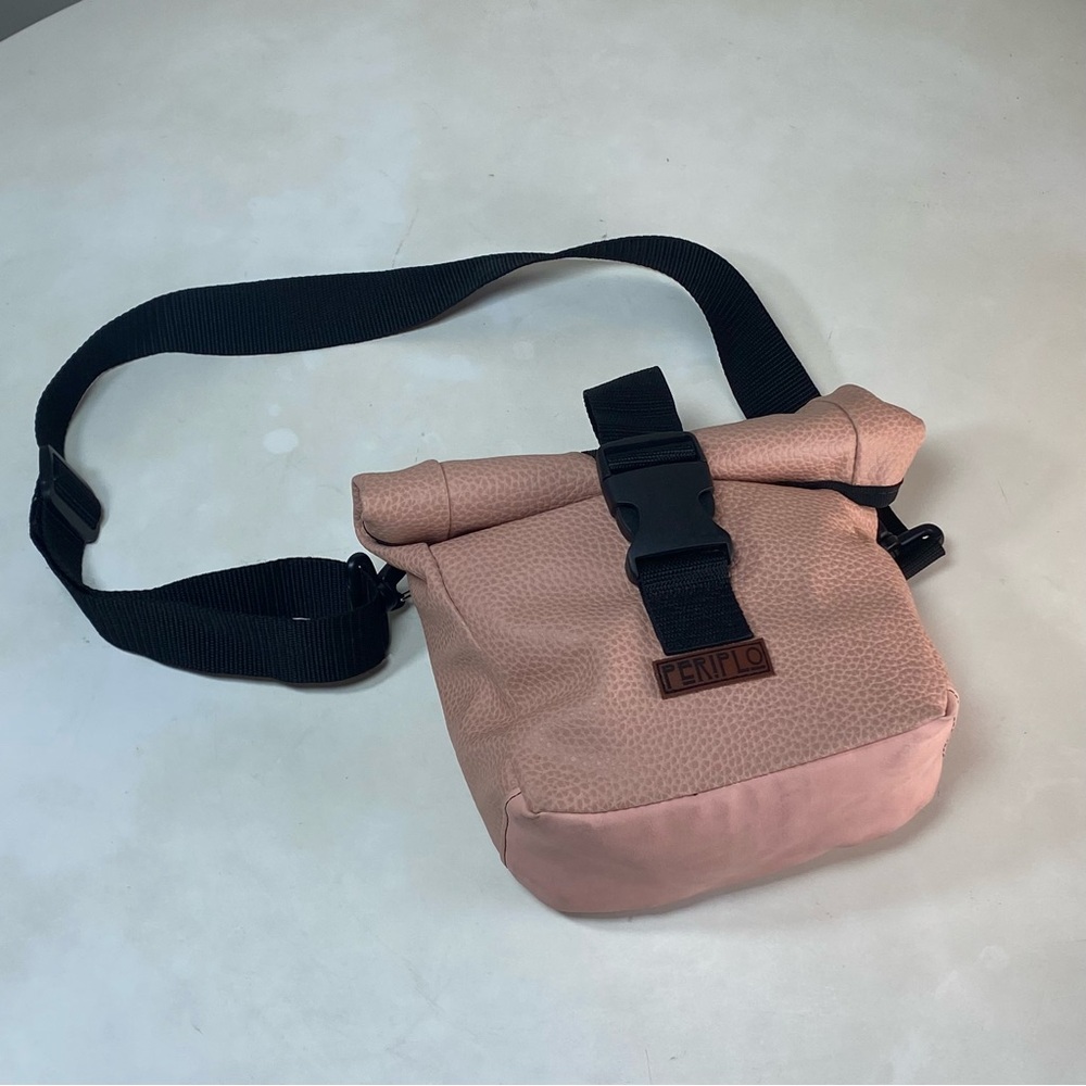 PERIPLO Santiago, Chile Handmade Crossbody Sling Outdoor Travel Bag Blush Pink - Picture 13 of 14